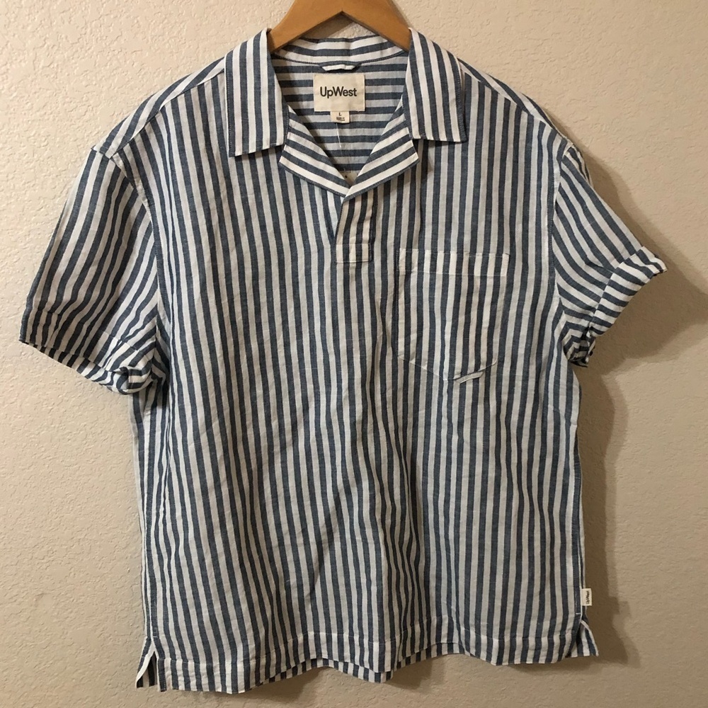 UpWest Blue Striped Men's Shirt